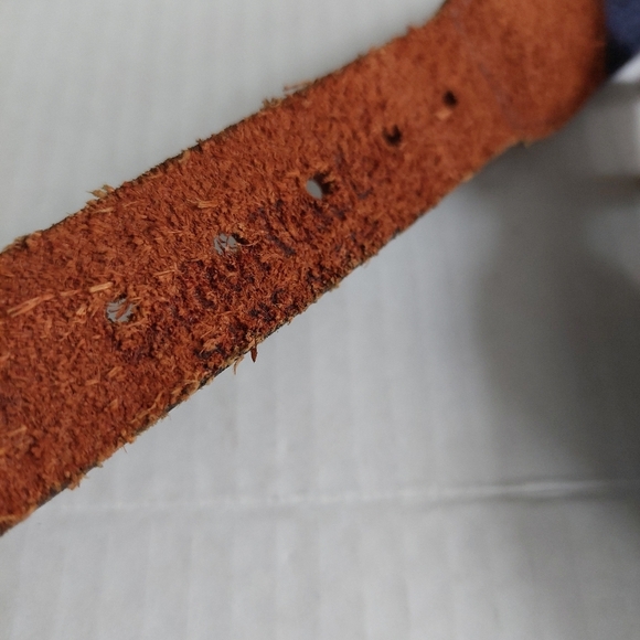 Adorable Frog Belt Leather Canvas Prep sz Women 8-10 - Picture 6 of 6